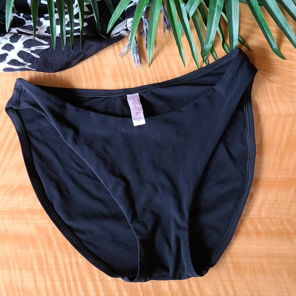 VS soft matte black full coverage bikini bottom